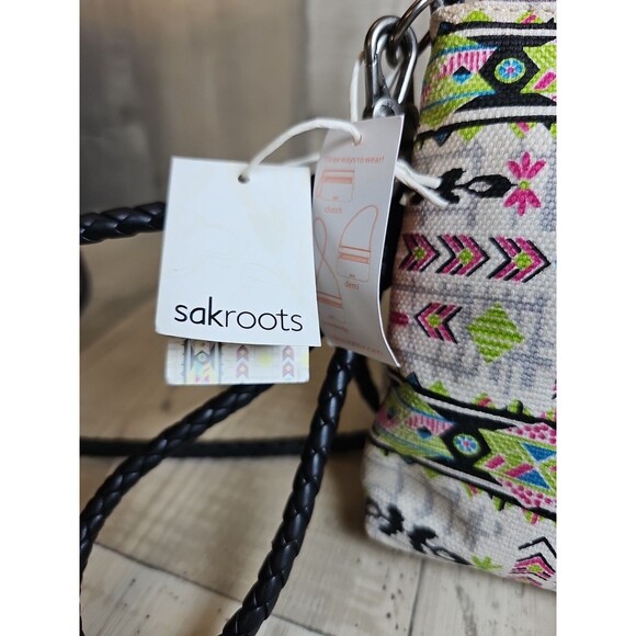 Sakroots Basic Multicolor Crossbody Bag • Boho Style Everyday Purse NWT - Picture 1 of 6